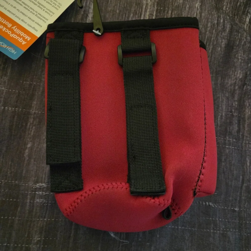 High Road AquaPockets Mobility Bottle Holder Red Neoprene Walker Bag HR-5670-CRI